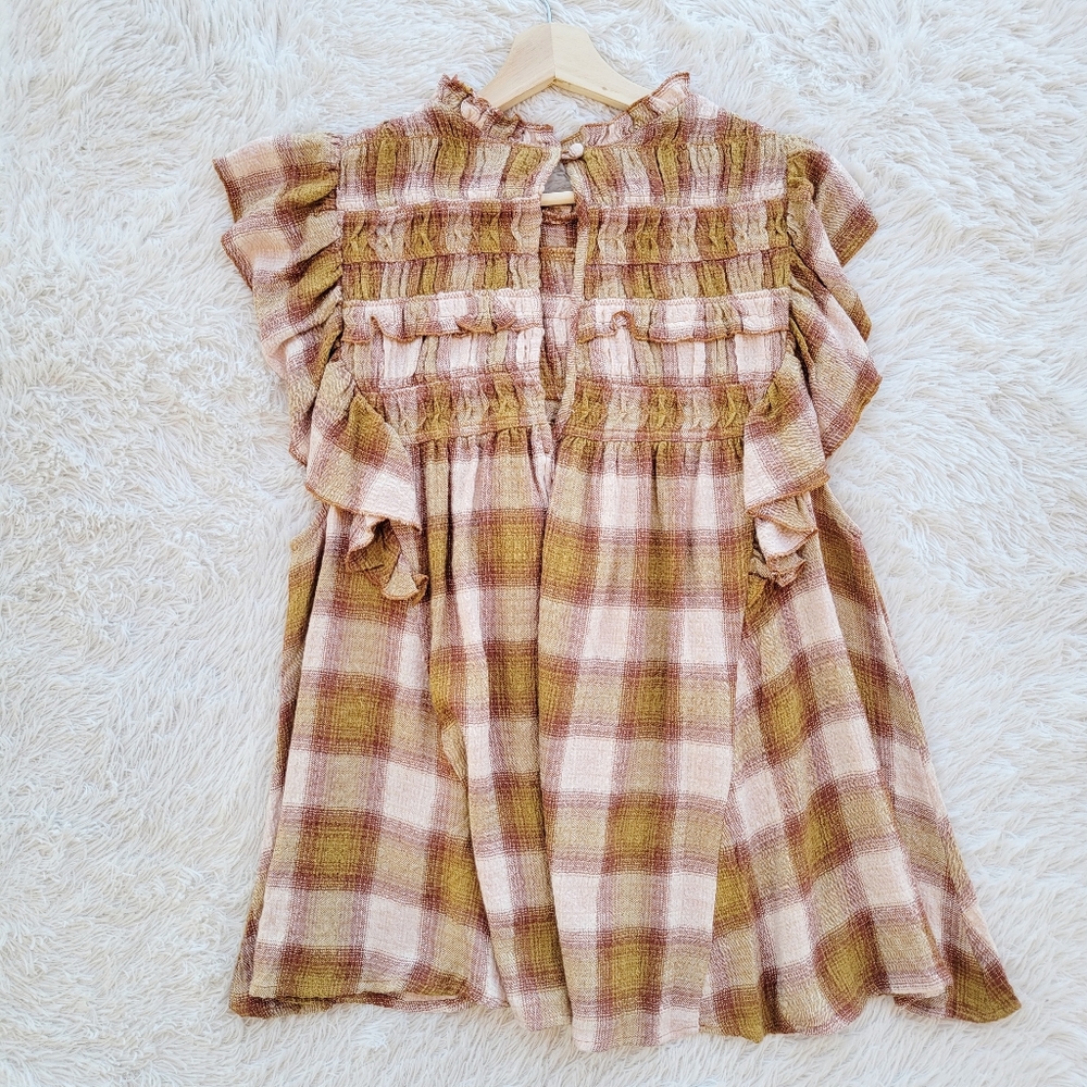 Free People Not‎ Your Average Girl Plaid Top - Picture 6 of 6